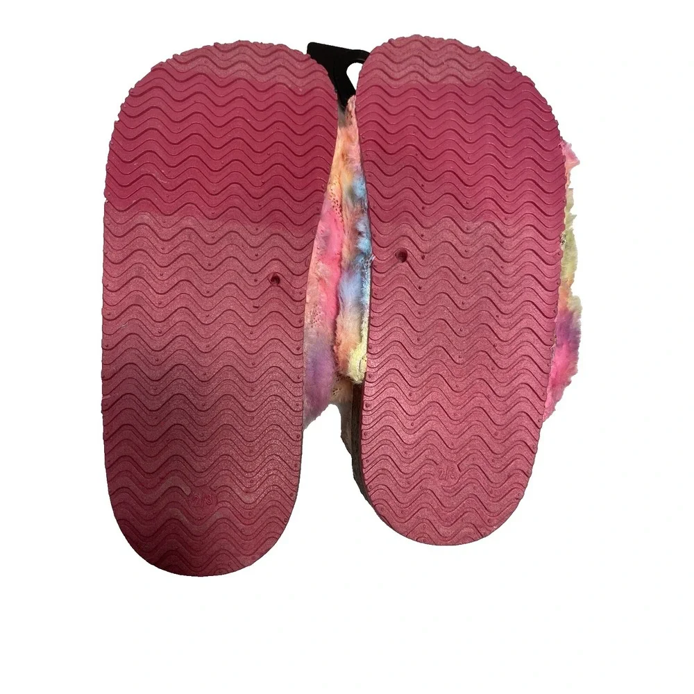 wonder‎ nation girls colorful sandal slippers hard outside sole size 2-3